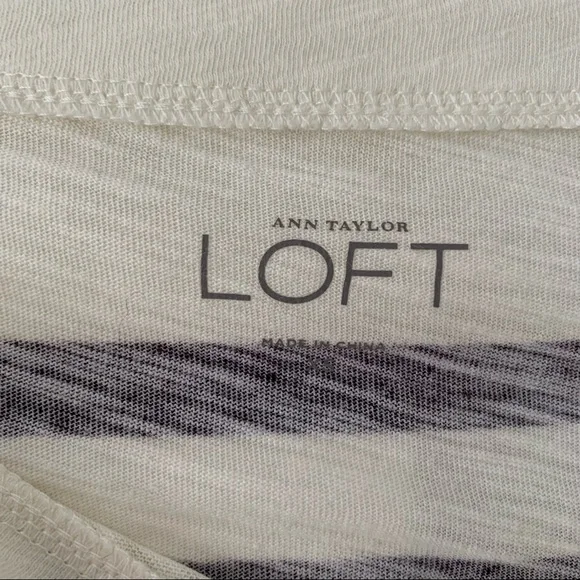 Ann Taylor Loft Long Sleeve Stripe Tee - Picture 6 of 9